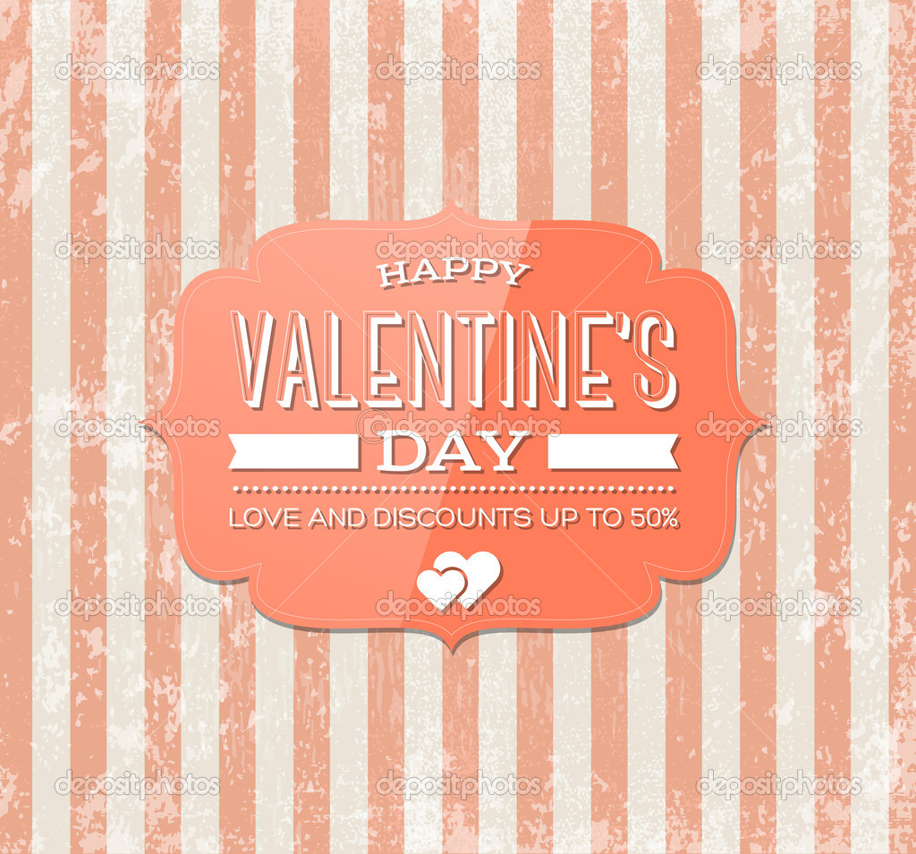 Valentine's day vector greeting card.