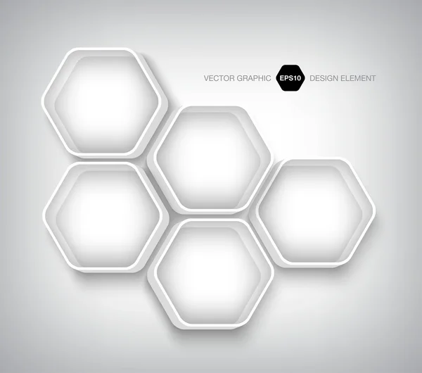 Modernas caixas de infográficos hexagonais 3d — Vetor de Stock