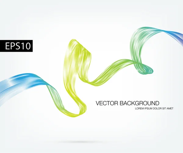 Vektorové abstraktní dynamické stuha vlny pozadí — Stockový vektor