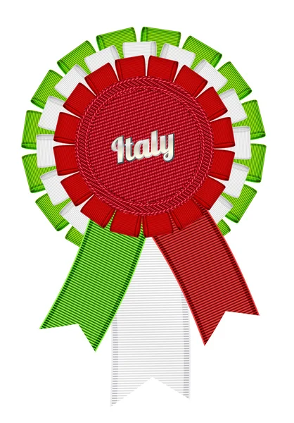 Italie vecteur détail tissu texturé ruban rosette — Image vectorielle