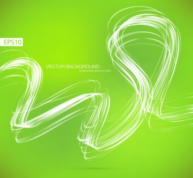 Yeşil vektör soyut dinamik şerit dalga geçmiş
