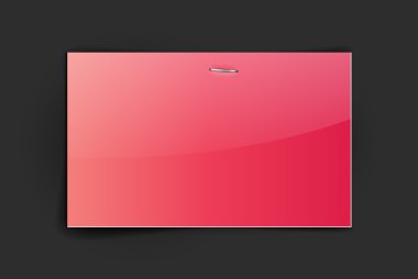 Vector parlak kırmızı kağıt kartı