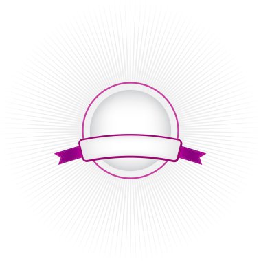 vektör promosyon afiş mor - kurdela ile süslenmiş rozeti