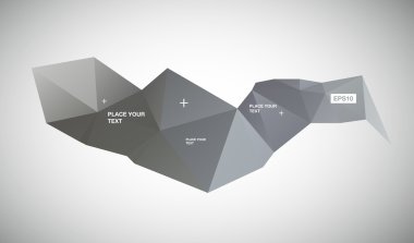 vektör modern gri geometrik arka plan - banner