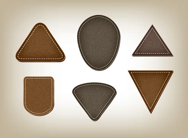Un ensemble de bannières texturées en daim vectoriel promo cuir — Image vectorielle