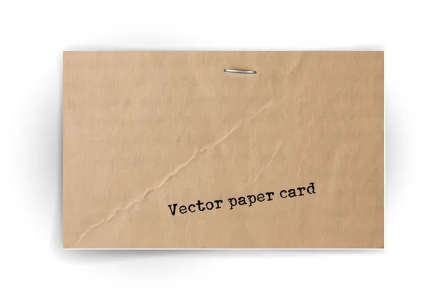 Tarjeta de papel vieja del vector — Vector de stock