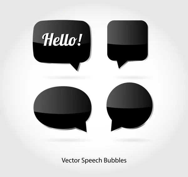 Vector 3d speech bubbles collection — Stock Vector