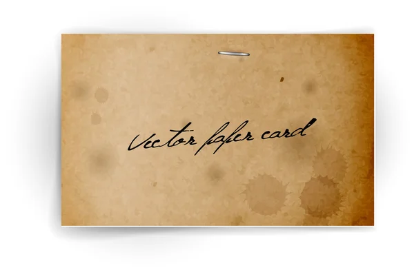 Vektör yaşlı kağıt kartı — Stok Vektör