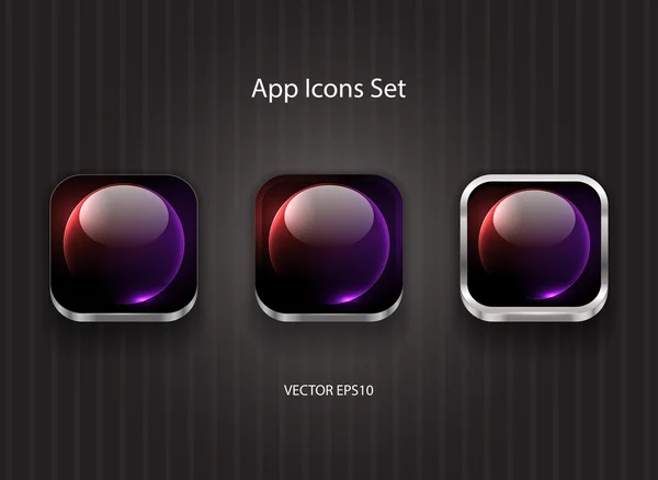 Vector square app icons — Stock Vector