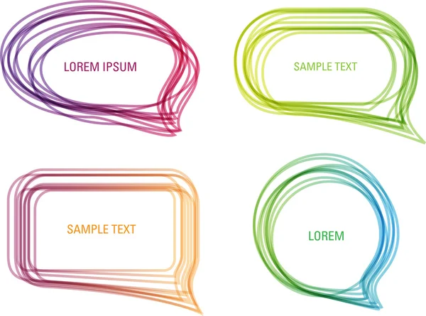 ベクトル カラフルな吹き出しのセット — ストックベクタ