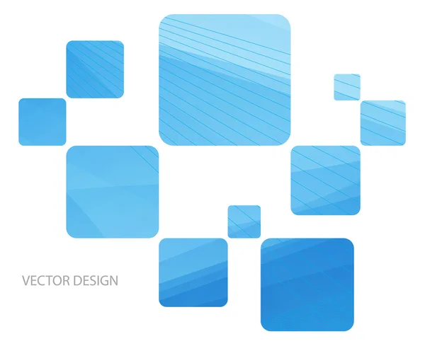 Cajas con fondos abstractos azules — Vector de stock