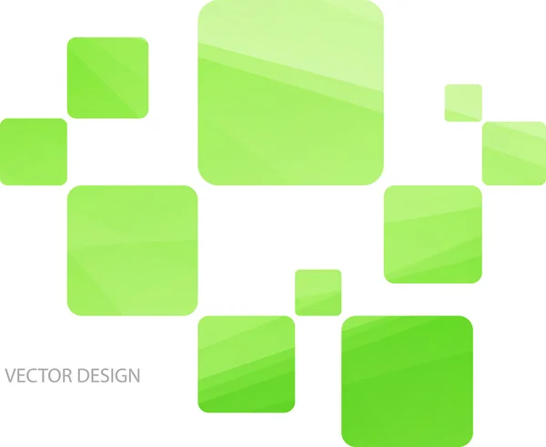 Cajas con fondos abstractos verdes — Vector de stock