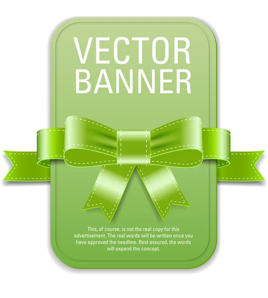 ベクトル緑ビンテージ スタイル レトロなバナー — ストックベクタ
