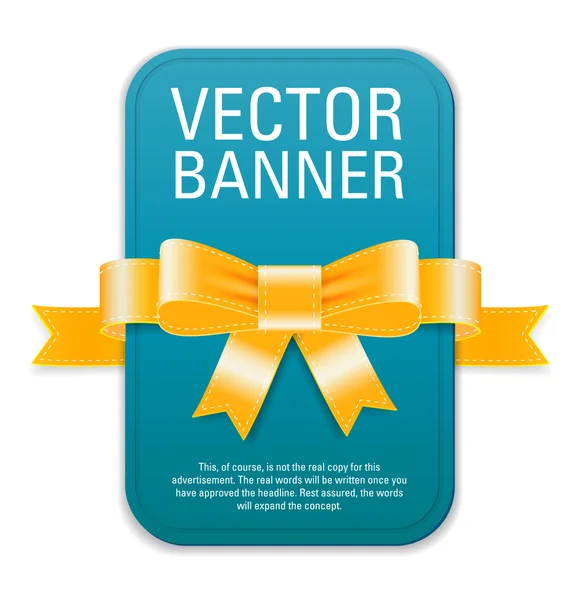 Banner retro azul turquesa de estilo vintage vectorial — Vector de stock