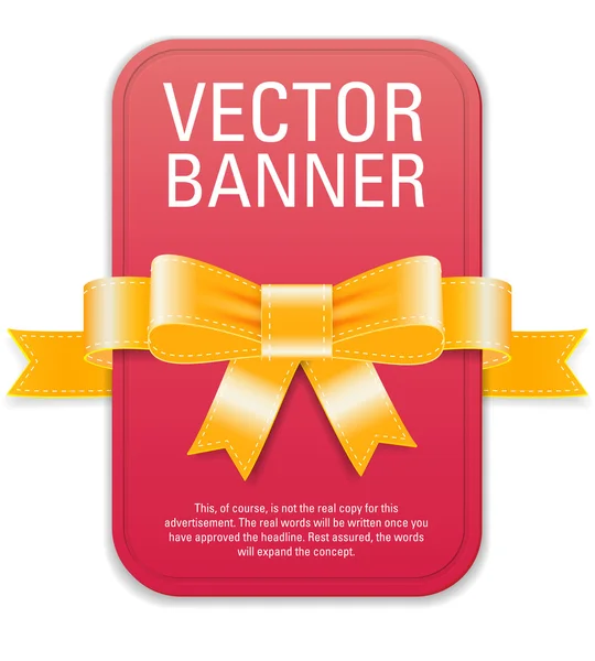 Vector estilo vintage banner retro vermelho — Vetor de Stock