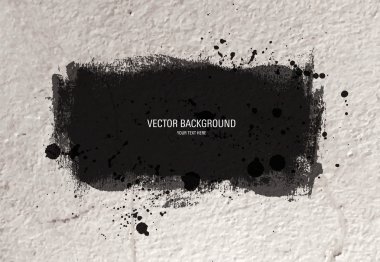 vektör yaşlı beton duvar arka plan aşınmış siyah boya ile