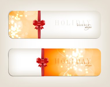 iki turuncu vektör Festival afiş koleksiyonu ile parlak arka plan