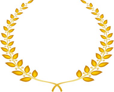 vektör altın defne çelengi
