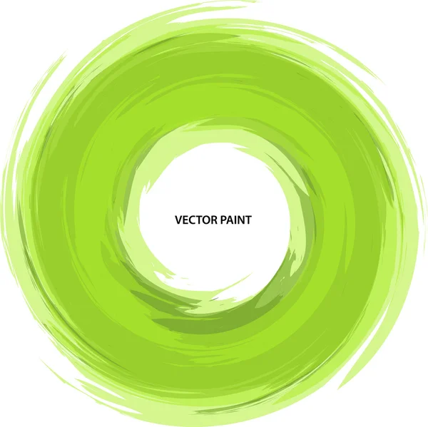 Vector verde acuarela círculo — Vector de stock