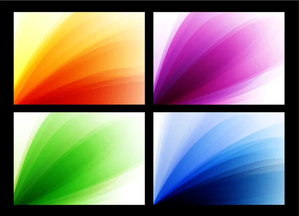 Colorful smooth vector backgrounds set — Stock Vector