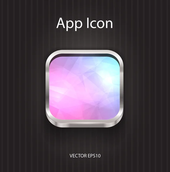 Vector cuadrado icono de la aplicación con fondo geométrico moderno abstracto — Vector de stock