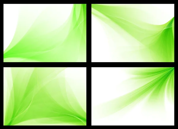 Fondo verde vector liso conjunto — Vector de stock