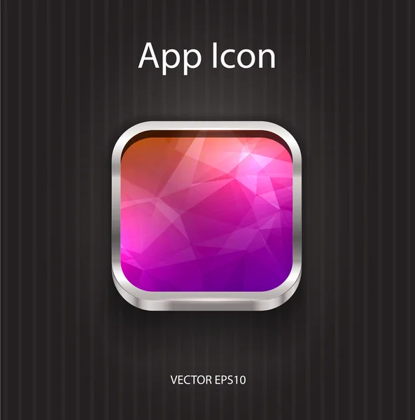 Icona dell'app quadrata vettoriale con sfondo geometrico moderno astratto — Vettoriale Stock