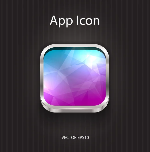 Vector vierkante app pictogram met abstracte moderne geometrische achtergrond — Stockvector