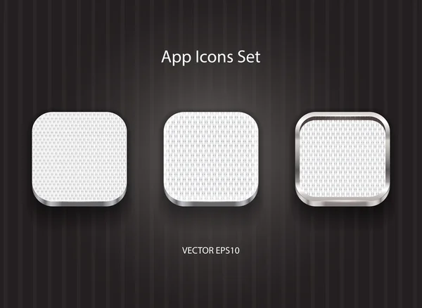 Icone dell'app quadrata vettoriale con tessuto - texture in carbonio — Vettoriale Stock