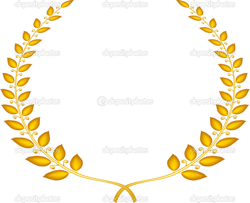 Vector golden laurel wreath — Stock Vector © foxiedelmar 36024529