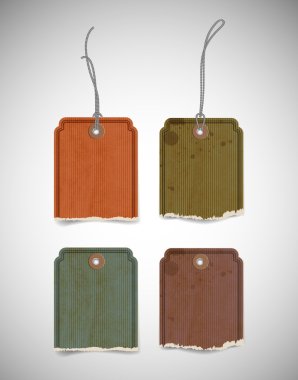 eski kağıt fiyat etiketleri yırtık vektör toplama