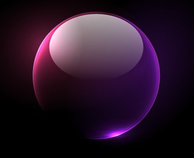 parlak şeffaf köpük koyu arka plan üzerinde - vektör