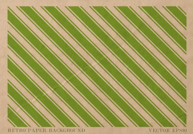 vektör vintage soluk kağıt kartı ile yıpranmış yeşil şeritli geometrik Yazdır