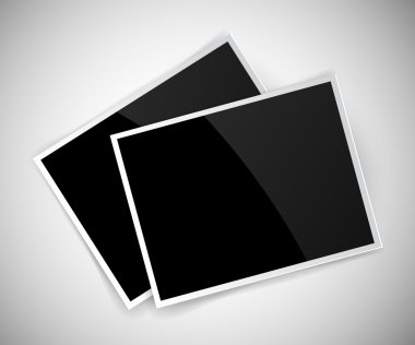 boş parlak fotoğraf vektör