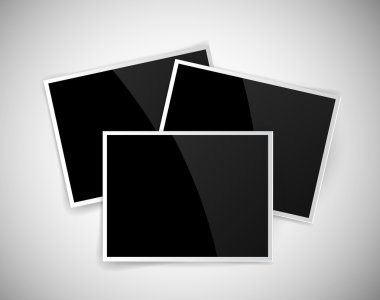 boş parlak fotoğraf vektör