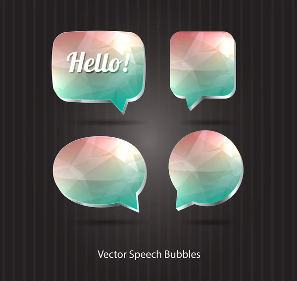 Vector 3d speech bubbles collection — Stock Vector