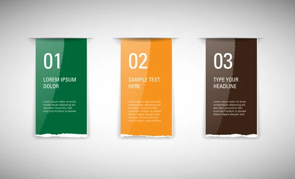 Vektor slits glättat papper banners — Stock vektor