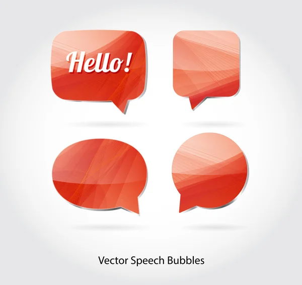 Vector 3d speech bubbles collection — Stock Vector