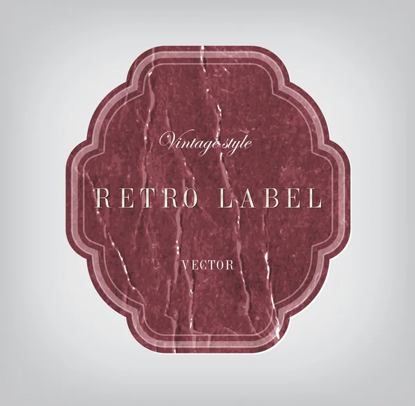 Etichetta in cartone stropicciata vintage vettoriale — Vettoriale Stock