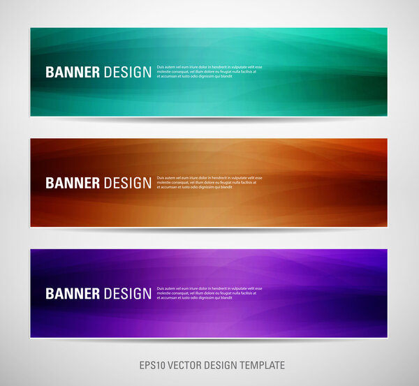 Коллекция векторных абстрактных баннеров
