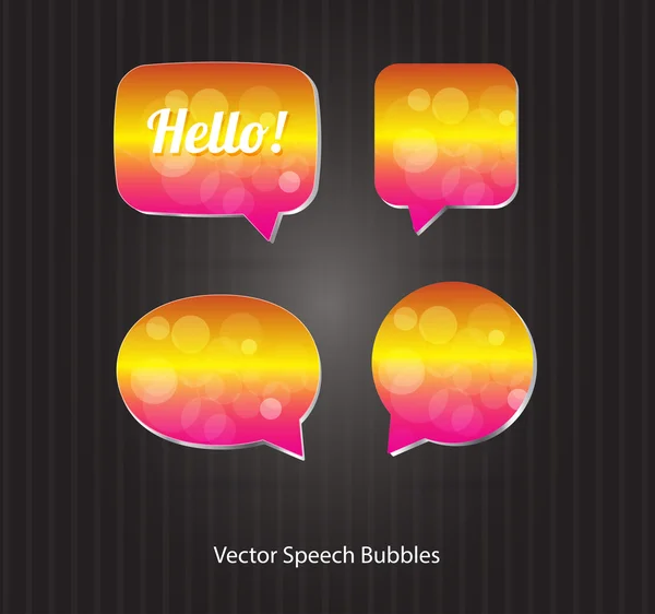 Vector 3d speech bubbles collection — Stock Vector