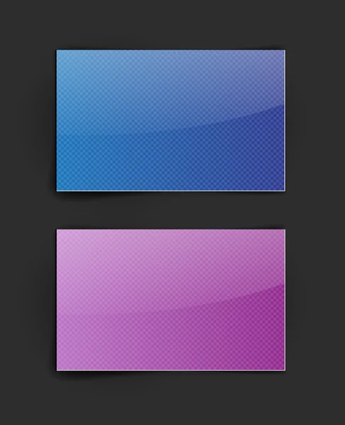 Vetor texturizado cartões brilhantes, azul e roxo — Vetor de Stock