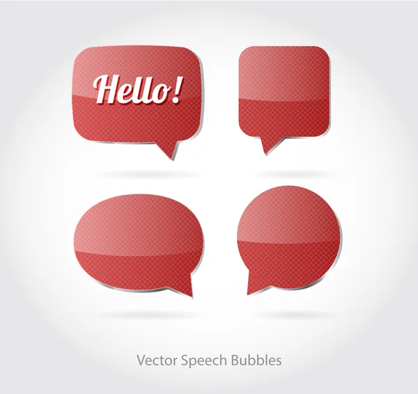 Vector 3d glossy speech bubbles collection — Stock Vector
