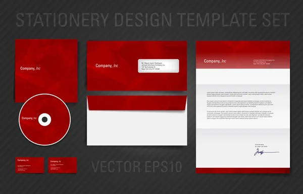 Vector stationary design template — Stock Vector