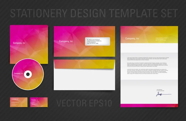 Vector stationary design template — Stock Vector