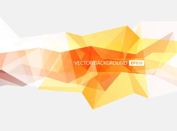 Sfondo poligonale astratto vettoriale arancione chiaro — Vettoriale Stock