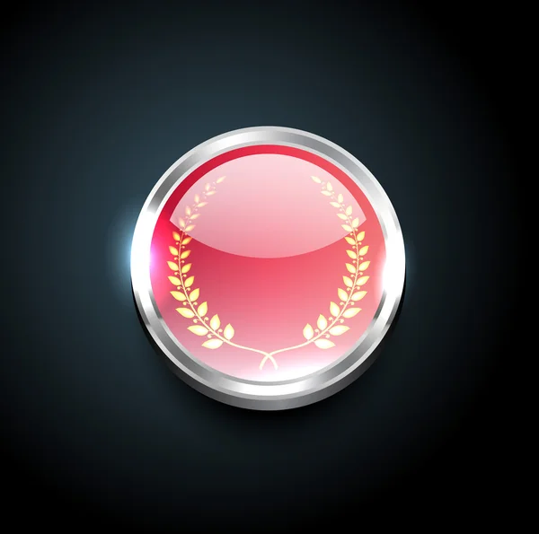 Bouton rond brillant vectoriel — Image vectorielle