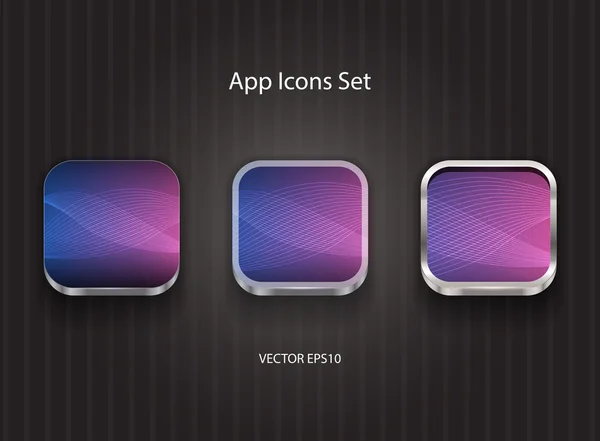 Vector vierkante app pictogrammen — Stockvector