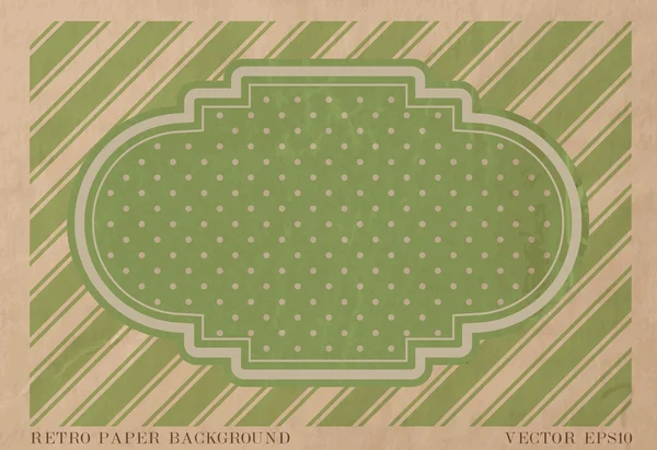 Fondo de papel descolorido Vector vintage con un marco retro - verde — Archivo Imágenes Vectoriales