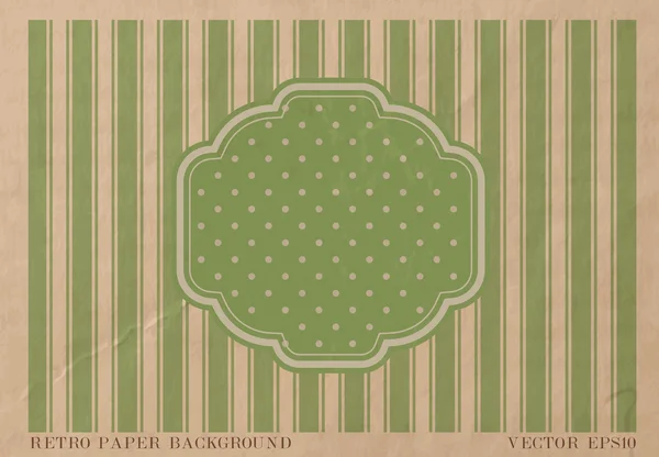 Vector vintage faded paper background with a retro frame - green — Stock Vector